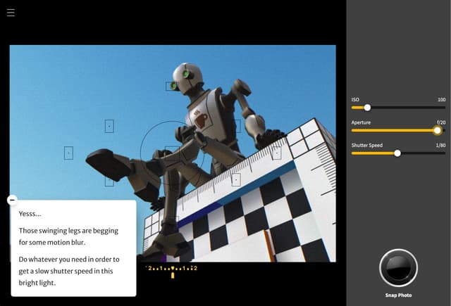 Camera viewfinder sim
